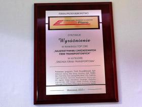 Nagroda, wyróżnienie firmy - dyplom drewniany złożony