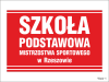 Tablica informacyjna 70 x 45 cm - Szkoła Sportowa