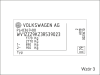 Tabliczka znamionowa Volkswagen z laminatu naklejki 85 x 40 mm