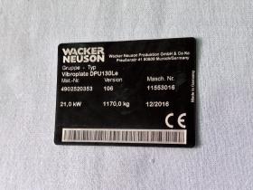 Tabliczka znamionowa Wacker z laminatu-naklejki