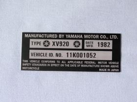 Tabliczka znamionowa Yamaha z aluminium anodowanego