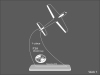 Samolot - statuetka z pleksi z grawerem