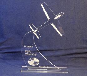 Samolot - statuetka z pleksi z grawerem