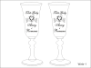 Rocznica Ślubu - komplet dwóch kieliszków do szampana Krosno Krista z grawerem