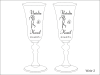 Ślub - komplet dwóch kieliszków do szampana Krosno Krista z grawerem