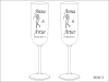 Ślub - komplet dwóch kieliszków do szampana Krosno Fusion z grawerem