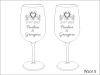 Ślub - komplet dwóch kieliszków do wina Krosno Pure z grawerem