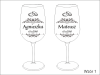 Ślub - komplet dwóch kieliszków do wina Krosno Pure z grawerem