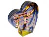 Pamiątka ślubu - statuetka szklana serce C055 z nadrukiem