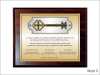 Otwarcie instytucji, firmy, siedziby - dyplom drewniany z symbolicznym kluczem