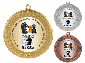 Medal metalowy MMC2072 z indywidualną wklejką lub grawerem, śr. 70 mm - od 10 szt.