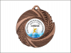 Medal metalowy MMC5010 z indywidualną wklejką lub grawerem - śr. 50 mm