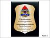 Dyplom drewniany złożony - podziękowanie od strażaków za współpracę