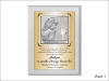 Pamiątka Komunii dla dziewczynki - srebrny obrazek na złotym laminacie i białym podkładzie