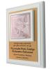 Pamiątka Chrztu - srebrny obrazek Aniołka na złotej tabliczce i białym podkładzie