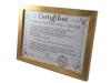 Certyfikat Najlepszego Dziadka w drewnianej złotej ramie