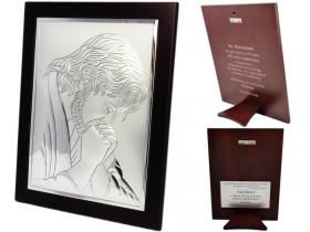 Jubileusz kapłaństwa - srebrny obrazek z Panem Jezusem 6522WM z grawerem