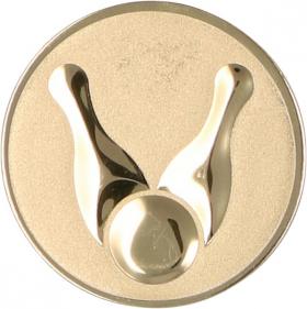 Emblemat Kręgle złoty - A13